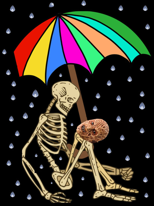 Skeleton Squatting Umbrella